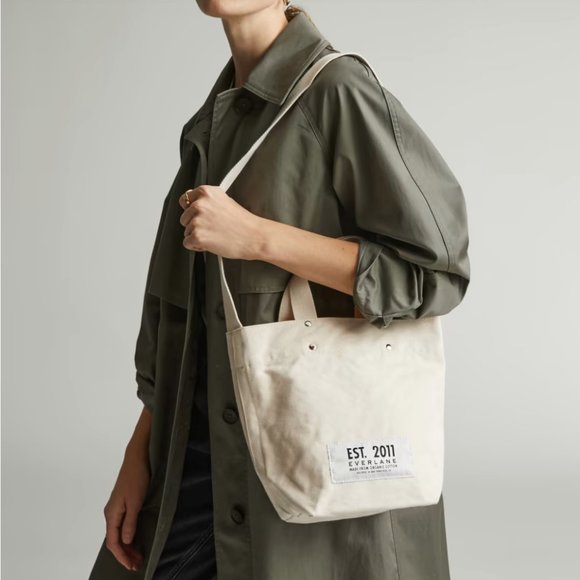 NWT Everlane Organic Cotton Canvas Mini Tote (Purse, Shoulder Bag, Lunch Bag) - Picture 7 of 16